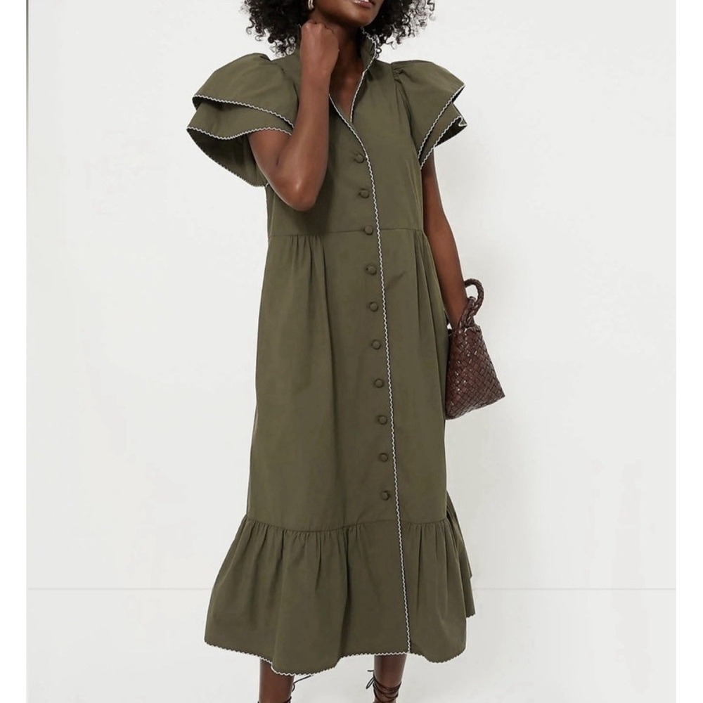 NWT Tuckernuck Alice Midi Maxi Dress Womens Size XL Fall Coastal Preppy Classic